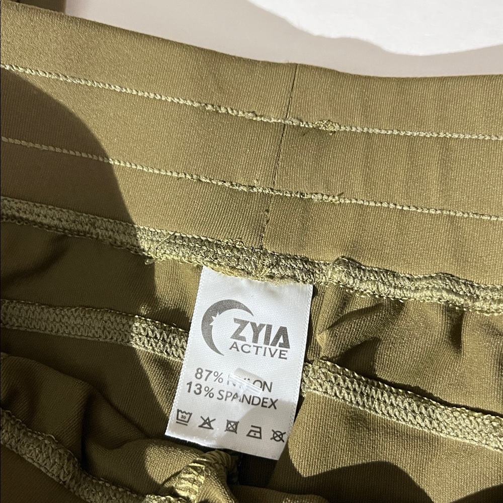 Zyia Active Army Olive Green Joggers Pants Leggins sz XS Athleisure Activewear - Picture 2 of 7